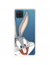 Cover per Samsung Galaxy A22 4G Ufficiale di Warner Bros Bugs Bunny Silhouette Trasparente - Looney Tunes