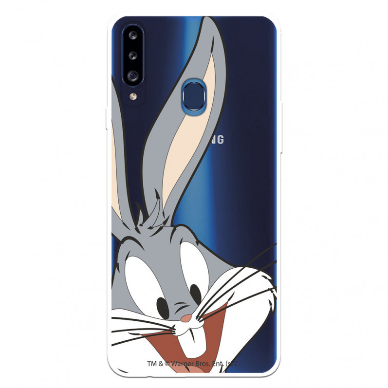Cover per Samsung Galaxy A20S Ufficiale di Warner Bros Bugs Bunny Silhouette Trasparente - Looney Tunes