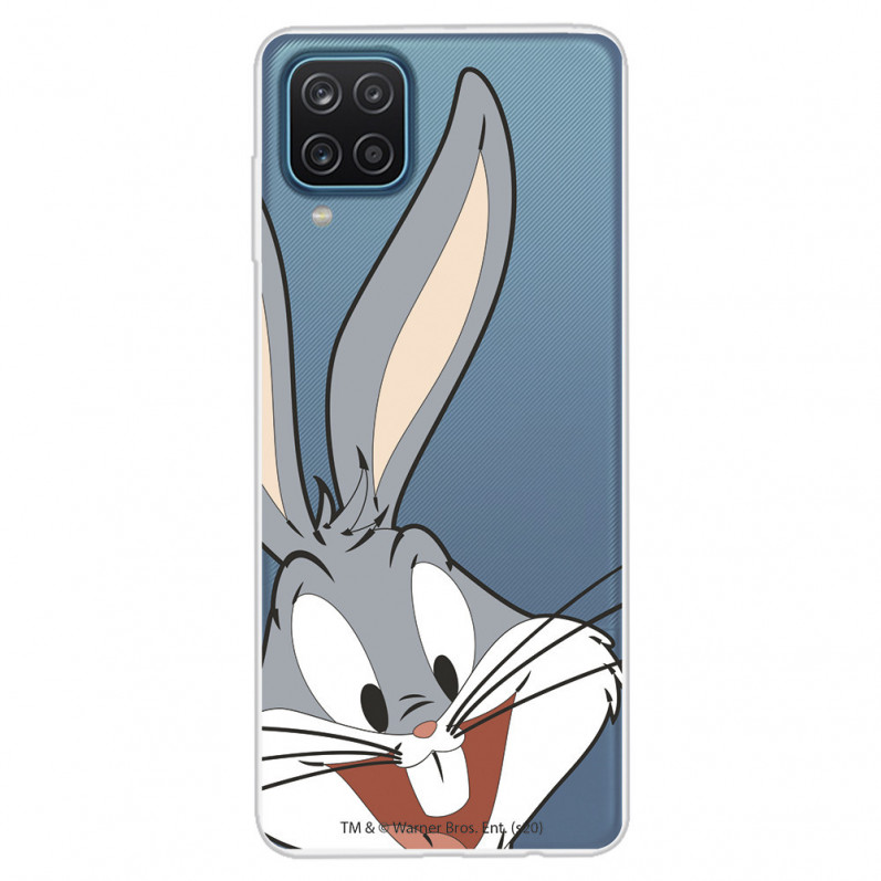 Cover per Samsung Galaxy A12 Ufficiale di Warner Bros Bugs Bunny Silhouette Trasparente - Looney Tunes