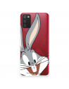 Cover per Samsung Galaxy A02s Ufficiale di Warner Bros Bugs Bunny Silhouette Trasparente - Looney Tunes