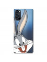 Cover per Oppo Reno 4 Pro Ufficiale di Warner Bros Bugs Bunny Silhouette Trasparente - Looney Tunes