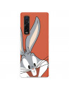 Cover per Oppo Find X2 Pro Ufficiale di Warner Bros Bugs Bunny Silhouette Trasparente - Looney Tunes