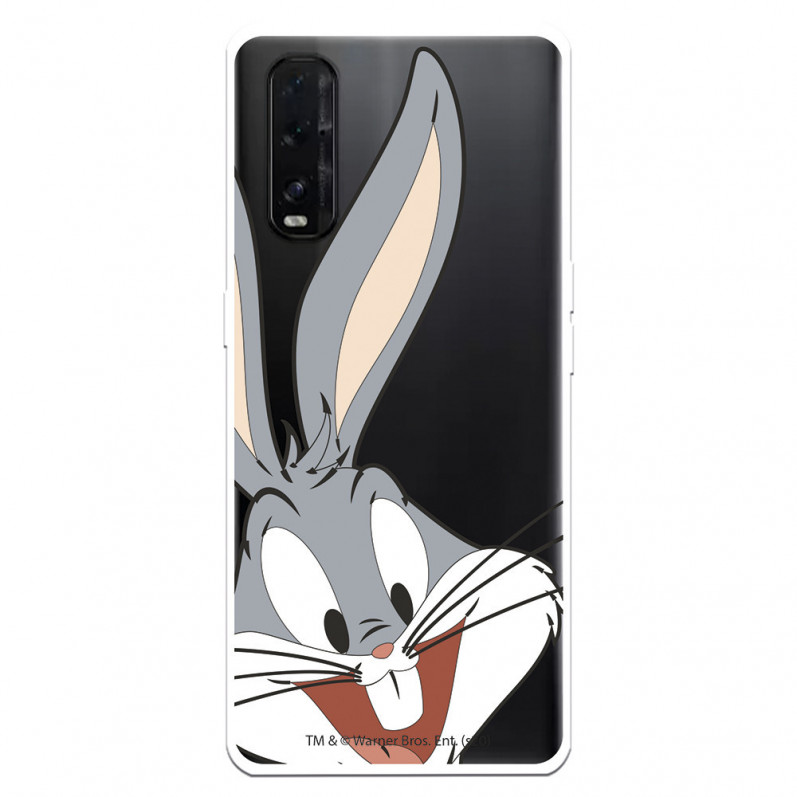 Cover per Oppo Find X2 Ufficiale di Warner Bros Bugs Bunny Silhouette Trasparente - Looney Tunes