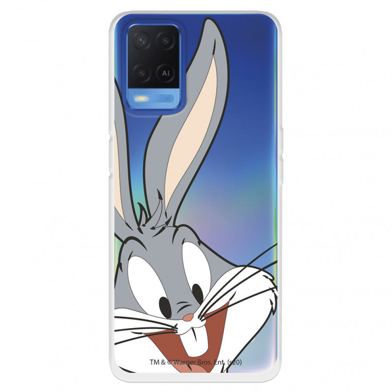 Cover per Oppo A55 4G Ufficiale di Warner Bros Bugs Bunny Silhouette Trasparente - Looney Tunes