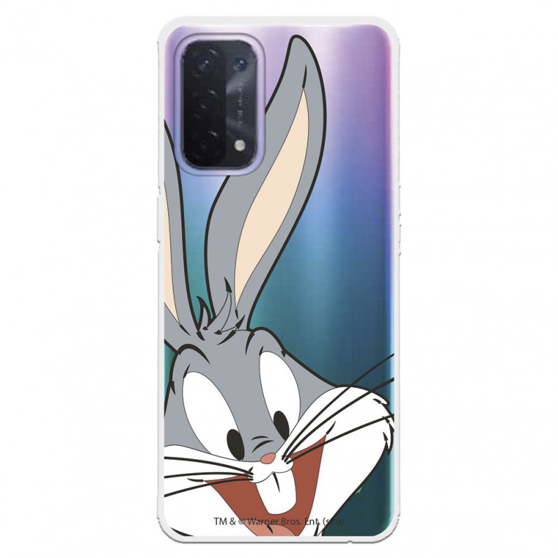 Cover per Oppo A54 5G Ufficiale di Warner Bros Bugs Bunny Silhouette Trasparente - Looney Tunes