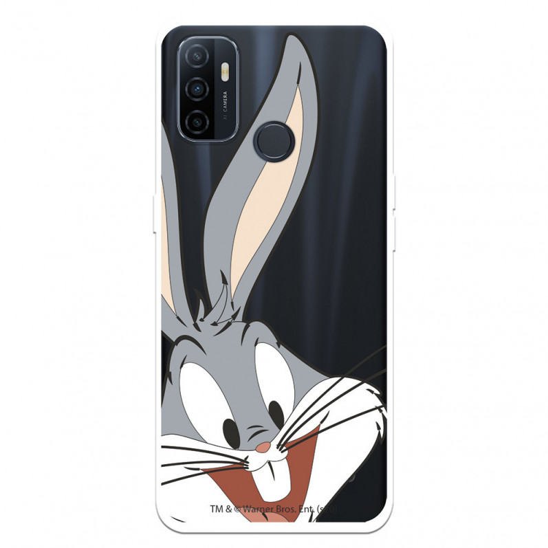 Cover per Oppo A53 Ufficiale di Warner Bros Bugs Bunny Silhouette Trasparente - Looney Tunes