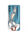 Cover per Motorola Moto G71 5G Ufficiale della Warner Bros Bugs Bunny Silhouette Trasparente - Looney Tunes