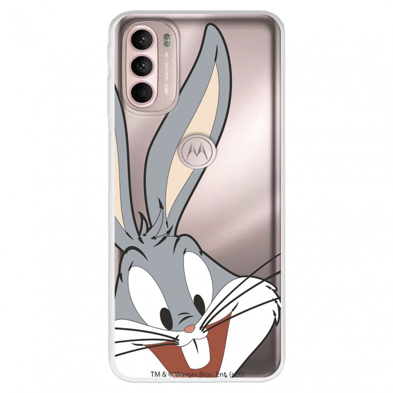 Cover per Motorola Moto G41 Ufficiale della Warner Bros Bugs Bunny Silhouette Trasparente - Looney Tunes