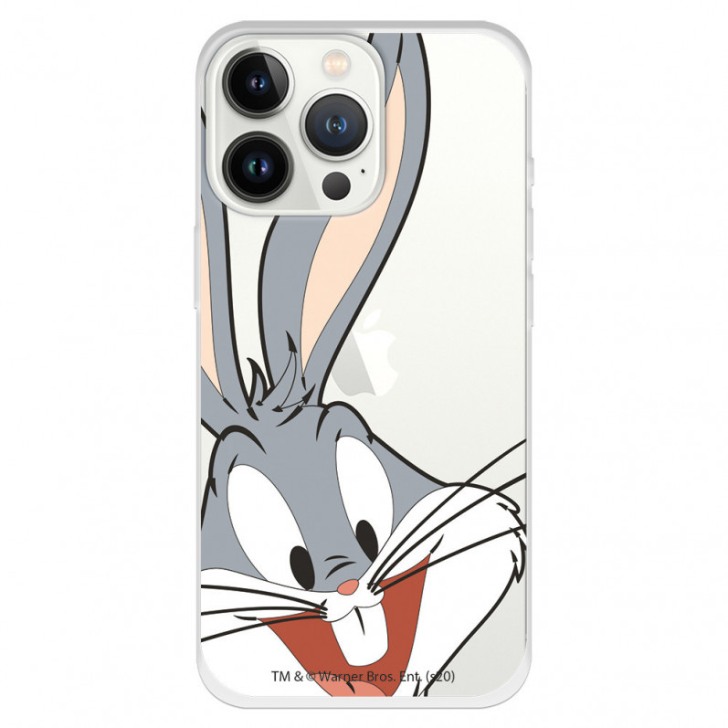 Cover per iPhone 13 Pro Ufficiale di Warner Bros Bugs Bunny Silhouette Trasparente - Looney Tunes