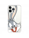 Cover per iPhone 13 Pro Ufficiale di Warner Bros Bugs Bunny Silhouette Trasparente - Looney Tunes