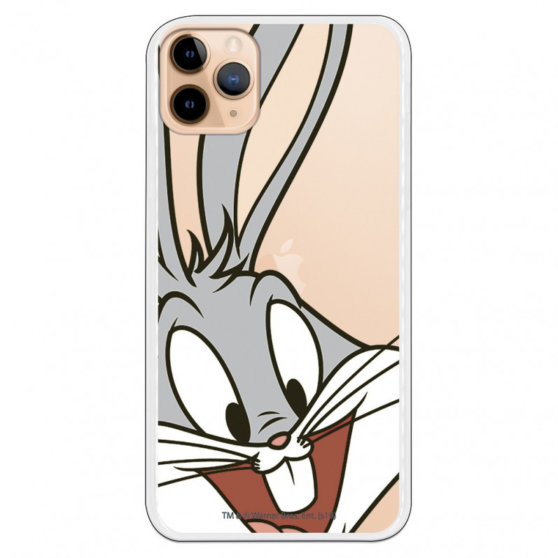Cover per iPhone 11 Pro Max Ufficiale di Warner Bros Bugs Bunny Silhouette Trasparente - Looney Tunes
