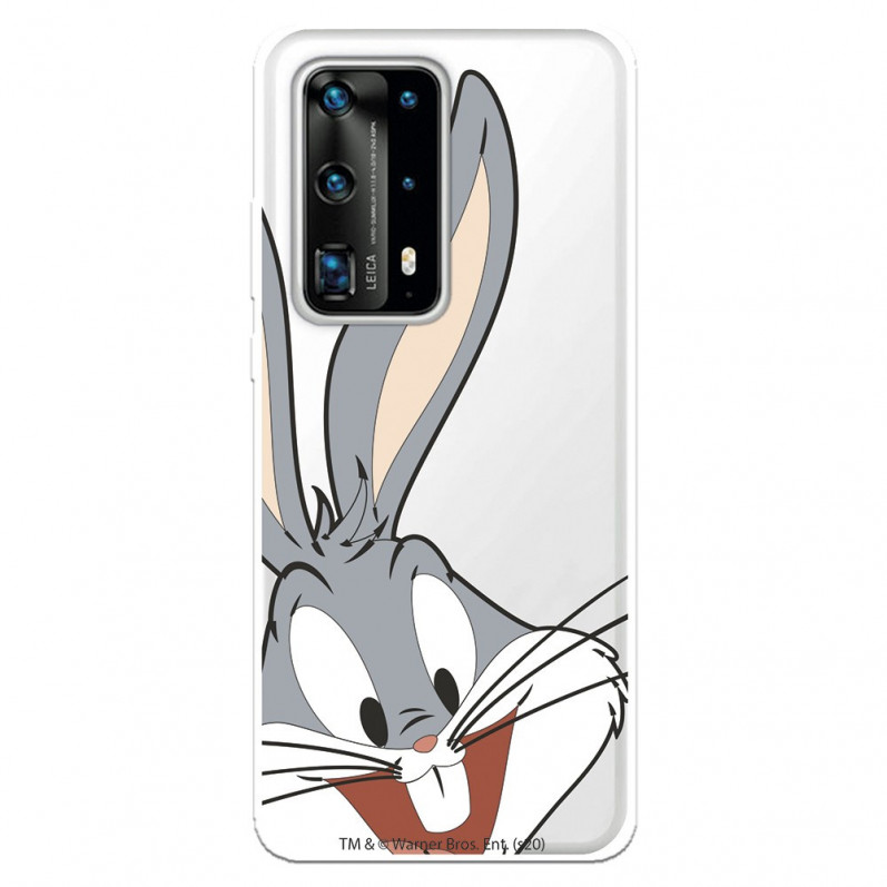 Cover per Huawei P40 Pro Ufficiale di Warner Bros Bugs Bunny Silhouette Trasparente - Looney Tunes