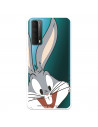 Cover per Huawei P Smart 2021 Ufficiale di Warner Bros Bugs Bunny Silhouette Trasparente - Looney Tunes