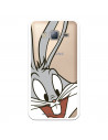 Cover Ufficiale Warner Bros Bugs Bunny Trasparente per Samsung Galaxy J3 - Looney Tunes