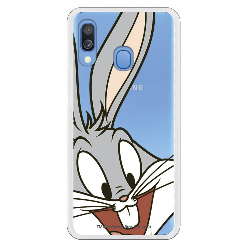 Cover Ufficiale Warner Bros Bugs Bunny Trasparente per Samsung Galaxy A20e - Looney Tunes
