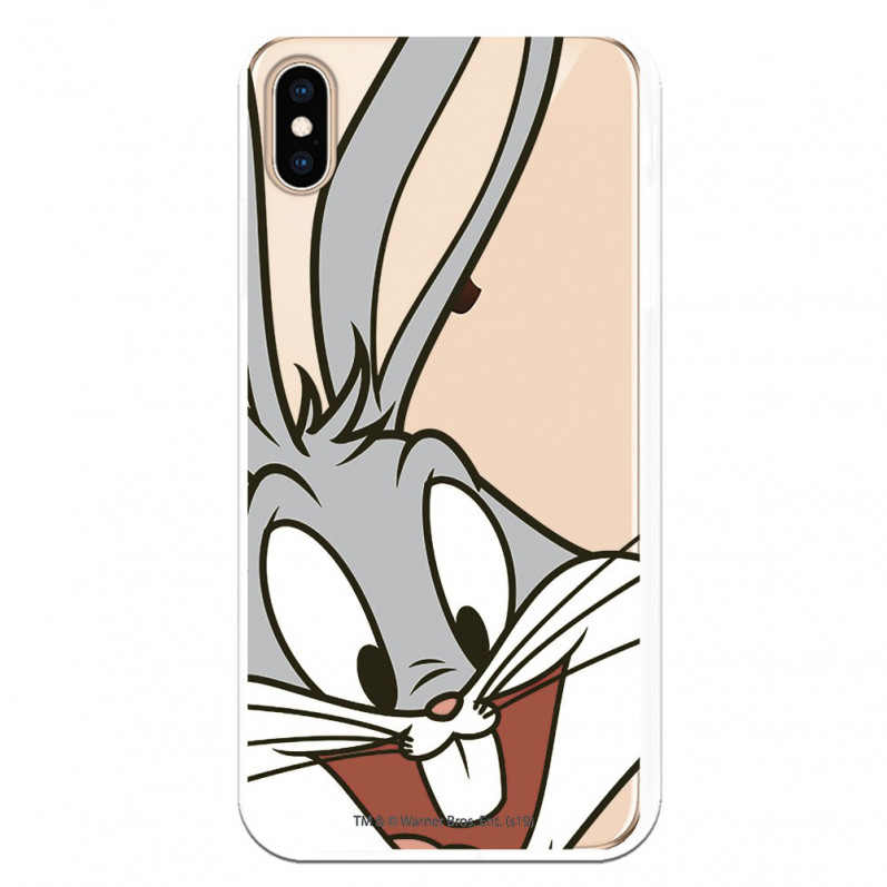 Cover Ufficiale Warner Bros Bugs Bunny Trasparente per iPhone XS Max - Looney Tunes
