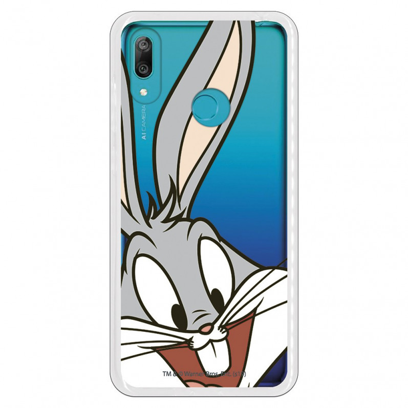 Cover Ufficiale Warner Bros Bugs Bunny Trasparente per Huawei e7 2019 - Looney Tunes