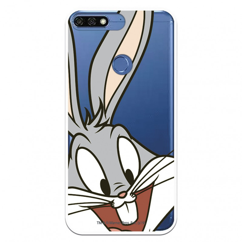 Cover Ufficiale Warner Bros Bugs Bunny Trasparente per Huawei e7 2018 - Looney Tunes