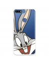 Cover Ufficiale Warner Bros Bugs Bunny Trasparente per Huawei e7 2018 - Looney Tunes
