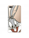 Cover Ufficiale Warner Bros Bugs Bunny Trasparente per Huawei e6 Pro 2017 - Looney Tunes