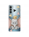 Funda para Motorola Moto G200 5G Oficial de Disney Dumbo Silueta Transparente - Dumbo