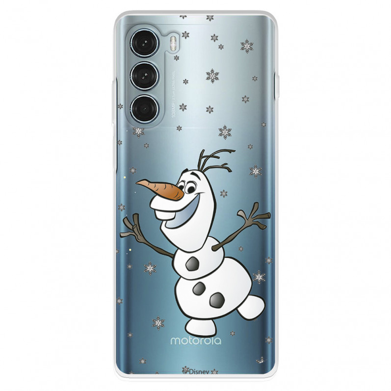 Funda para Motorola Moto G200 5G Oficial de Disney Olaf Transparente - Frozen