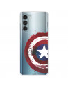 Funda para Motorola Moto G200 5G Oficial de Marvel Capitán América Escudo Transparente - Marvel