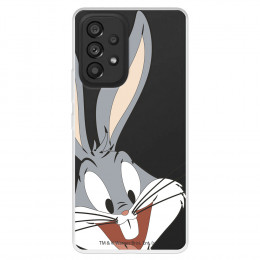 Funda para Samsung Galaxy A53 Oficial de Warner Bros Bugs Bunny Silueta Transparente - Looney Tunes