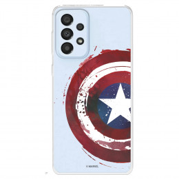 Funda para Samsung Galaxy A33 5G Oficial de Marvel Capitán América Escudo Transparente - Marvel