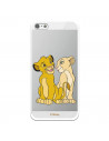 Cover per iPhone SE 2022 Ufficiale di Disney Simba e Nala Silhouette - Il Re Leone