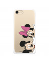 Cover per iPhone SE 2022 Ufficiale di Disney Mickey y Minnie Affacciati - Classico Disney