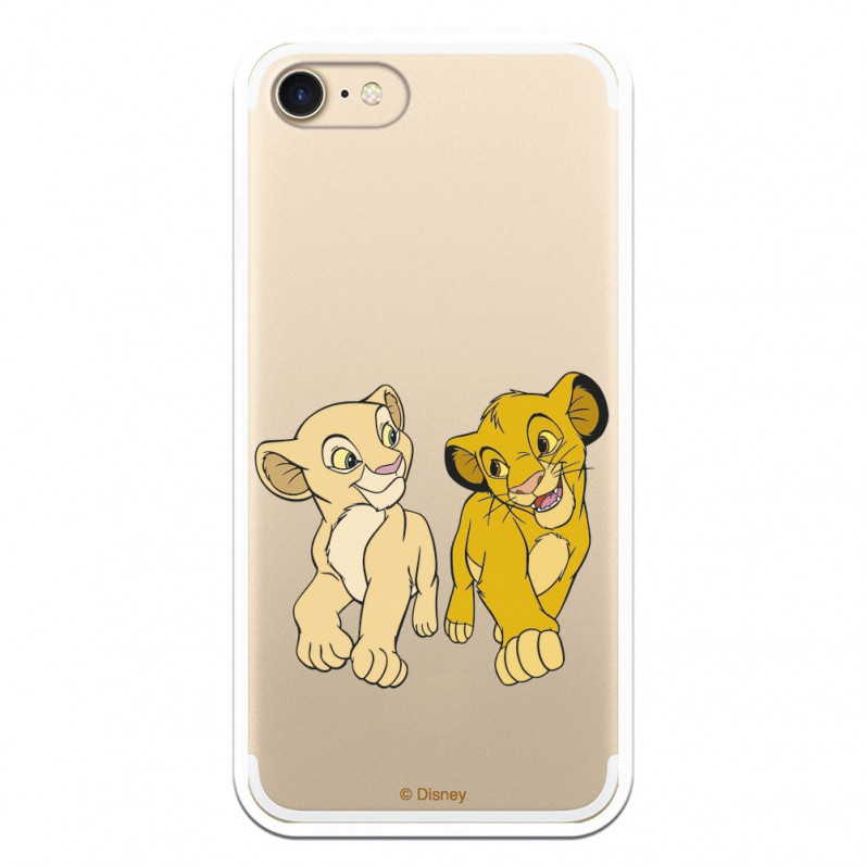 Cover per iPhone SE 2022 Ufficiale di Disney Simba e Nala Sguardo Complice - Il Re Leone