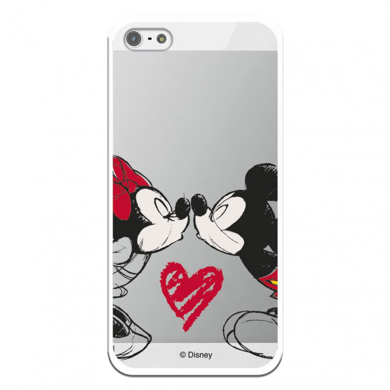 Cover per iPhone SE 2022 Ufficiale di Disney Mickey y Minnie Bacio - Classsici Disney
