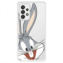 Funda para Samsung Galaxy A73 5G Oficial de Warner Bros Bugs Bunny Silueta Transparente - Looney Tunes