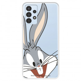 Funda para Samsung Galaxy A13 4G Oficial de Warner Bros Bugs Bunny Silueta Transparente - Looney Tunes