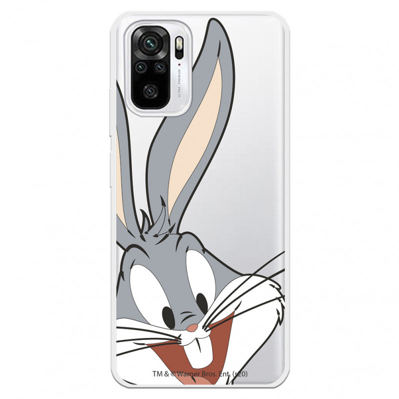 Cover per Xiaomi Redmi Note 10 Ufficiale di Warner Bros Bugs Bunny Silhouette Trasparente - Looney Tunes