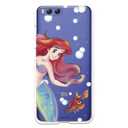 Funda Oficial Disney Sirenita y Sebastián Transparente para Xiaomi Mi 6 - La Sirenita