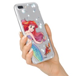 Funda Oficial Disney Sirenita y Sebastián Transparente para Xiaomi Mi A1 - La Sirenita