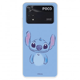 Funda para Xiaomi Poco M4 Pro 4G Oficial de Disney Stitch Azul - Lilo & Stitch