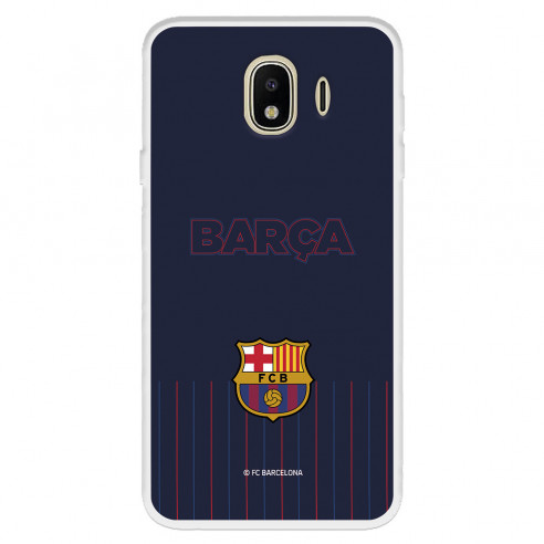 Funda para Samsung Galaxy J4 2018 del FC Barcelona Barsa Fondo Azul  - Licencia Oficial FC Barcelona