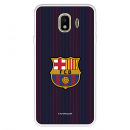 Funda para Samsung Galaxy J4 2018 del FC Barcelona Rayas Blaugrana  - Licencia Oficial FC Barcelona