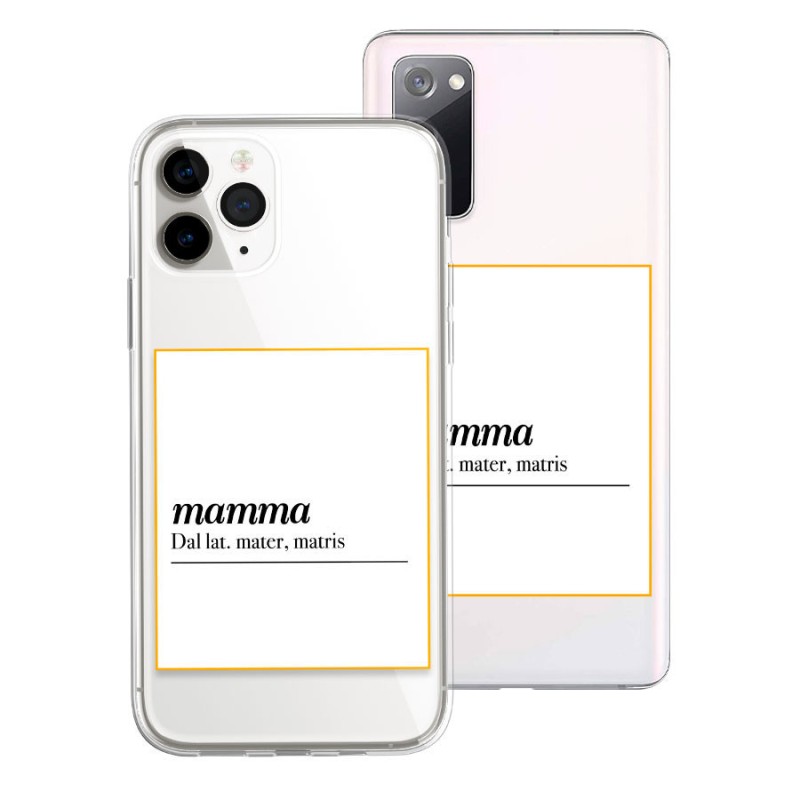 Cover Festa della Mamma Personalizzata – Definizione di Mamma con bordo oro