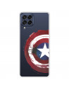 Funda para Samsung Galaxy M53 Oficial de Marvel Capitán América Escudo Transparente - Marvel