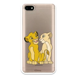 Funda Oficial Disney Simba y Nala transparente para Xiaomi Redmi 6A - El Rey León