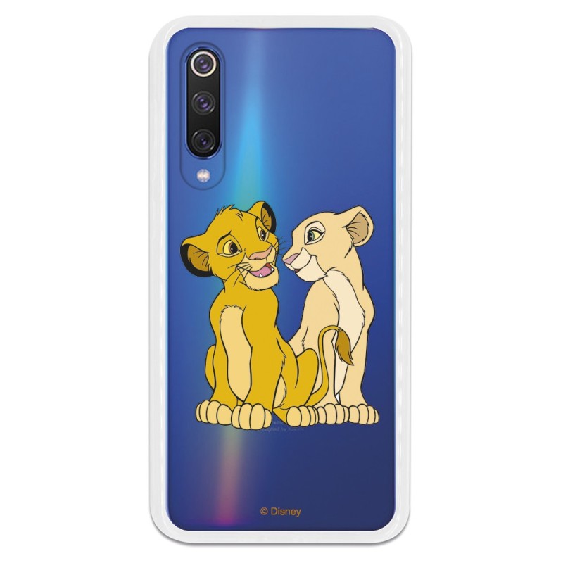 Funda Oficial Disney Simba y Nala transparente para Xiaomi Mi 9 SE - El Rey León