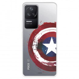 Funda para Xiaomi Poco F4 5G Oficial de Marvel Capitán América Escudo Transparente - Marvel