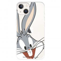 Funda para IPhone 14 Oficial de Warner Bros Bugs Bunny Silueta Transparente - Looney Tunes