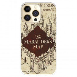Funda para IPhone 14 Pro Oficial de Harry Potter The Marauders Map fondo - Harry Potter