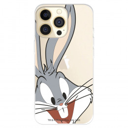 Funda para IPhone 14 Pro Oficial de Warner Bros Bugs Bunny Silueta Transparente - Looney Tunes