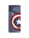 Funda para Motorola Moto E32 Oficial de Marvel Capitán América Escudo Transparente - Marvel